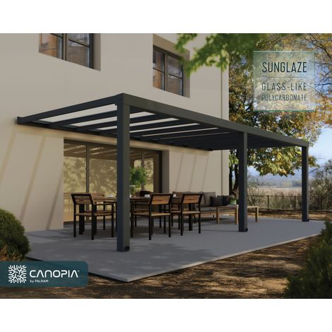 Canopia Stockholm Marquesina Pérgola De Aluminio Premium 3.4X7.3 m Transparente