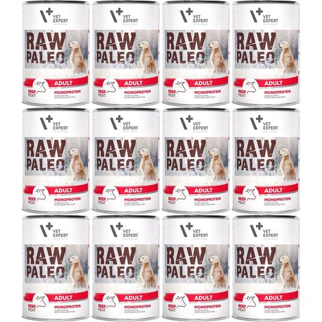 Bœuf monoprotéine cru paléo pour chiens adultes 400 g