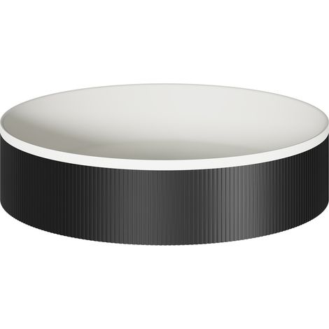 Helix Matt Black 360mm x 360mm Round Countertop Basin (1/5)