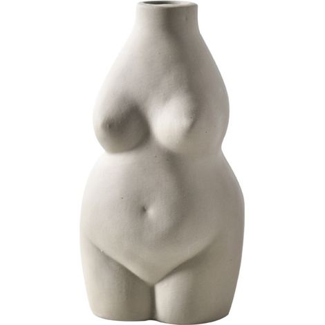 Vase en céramique représentant un torse de femme, petit vase ou porte-encens, idéal pour la décoration de la maison ou du bureau, style bohème. Design artistique. (1/5)