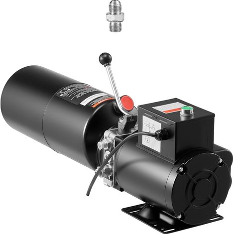 Unité de puissance hydraulique, 220V CA, 10 litres, simple effet, débit 6,3 L/min, pression max 22 MPa, pour benne, garage auto et pont élévateur. (1/5)