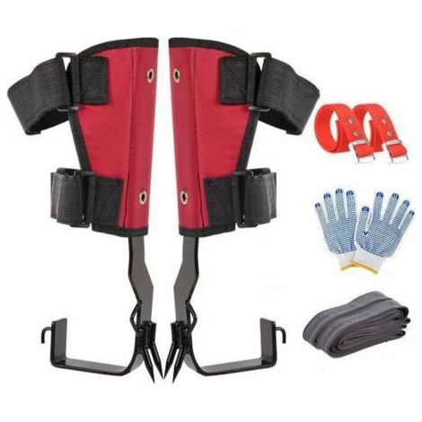 -Griffe elagage,Ensemble de Pointes d'escalade d'arbre avec Sangles de Ceinture de Harnais de sécurité réglables,de dyk.Trywise