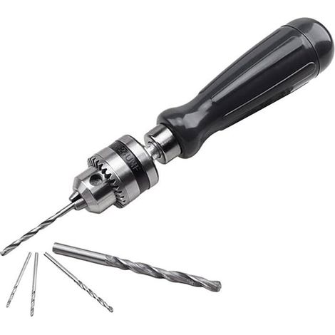 Handbohrmaschine mit selbstspannendem Bohrfutter – Rotationswerkzeug – Für Holz – 1 5/2 0/3 0/4 0/5 0 mm – Handbohrer-Set (1/5)