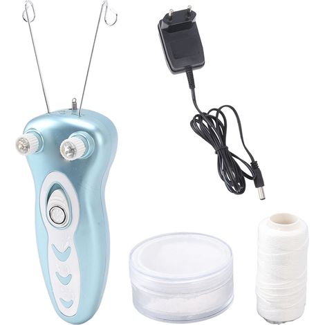 Épilateur électrique rechargeable pour le visage, épilation douce au fil, 100-240 V, prise européenne-AquaForge (1/5)
