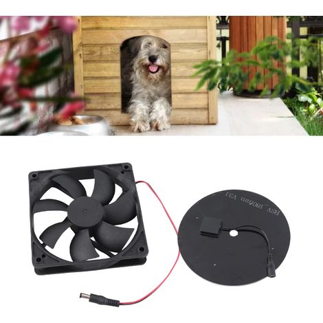 Ventilateur Solaire Extracteur Kit Ventilation Ecologique - Monocrystalline 10W ABS 12cm Fan pour Maison Animaux Poulailler RV Serre (1/5)