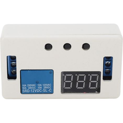Relais temporisé numérique 12V DC, module minuterie multifonction réglable, interrupteur cycle programmable pour contrôle PLC. (1/5)