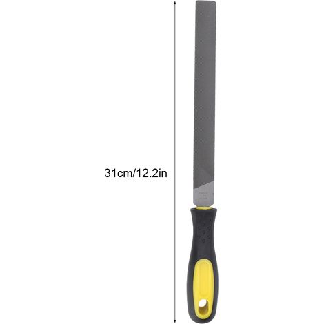 Très Pratique Lime Plate à Dents Grossières 200mm avec Manche pour Bois et Métal -KZQ (1/5)