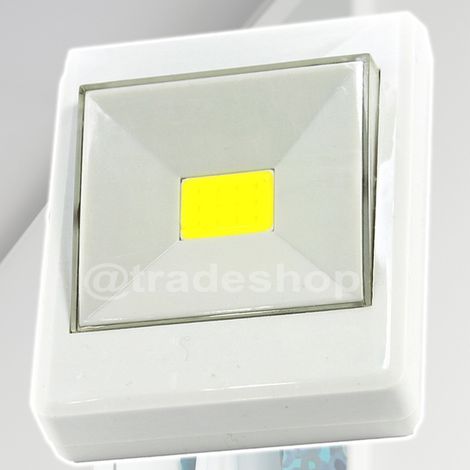 TRADE SHOP - Luce A Led Con Interruttore Punto Faretto Lampada Cob 3w Per Armadio Cantina -