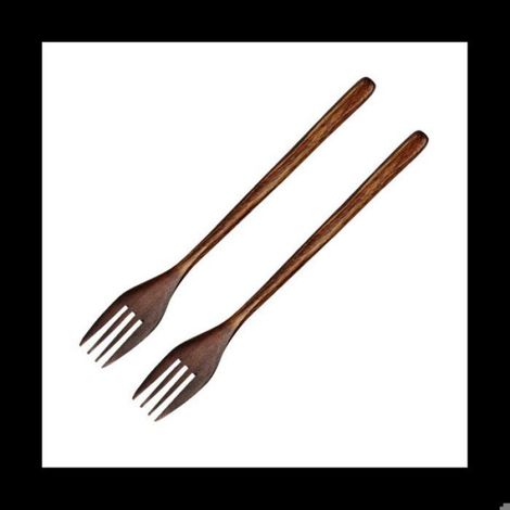 Fourchettes en Bois, 12 PièCes Fourchette à Salade en Bois Japonaise Vaisselle Vaisselle pour Enfants Adultes (1/5)