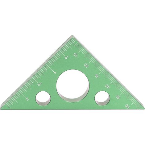 Règle d'angle droit de 7,6 cm (3 po) en alliage d'aluminium épais, équerre à 45 degrés, outil de travail du bois vert (1/5)