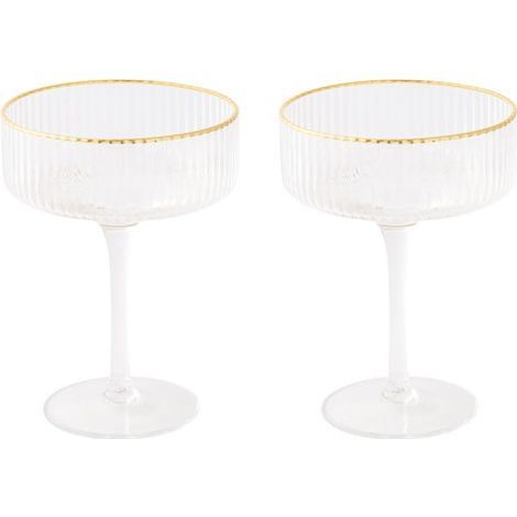 Confezione da 2 bicchieri da champagne 250ml - Pozzi Milano Spa