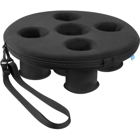 Porte-gobelet flottant pour piscine avec plateau à boissons à 5 compartiments pour spa, plateau à boissons flottant pour jacuzzi (1/5)