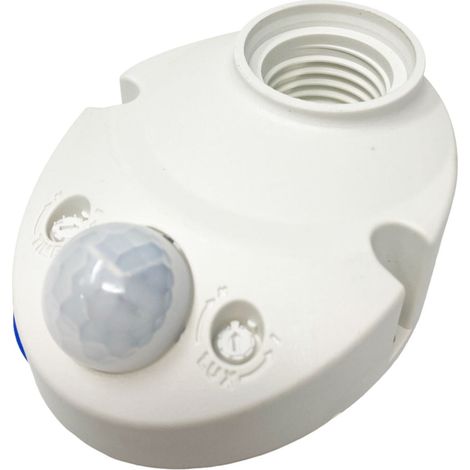 Sensore di movimento 360° Pir infrarossi con attacco E27 rilevatore di presenza per lampadine 60 watt (1/4)