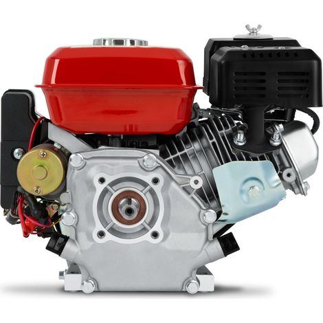Eberth – Moteur thermique essence 6,5CV 196cc 4T arbre 19mm – Démarrage électrique E-Start – Compatible avec pompes et tracteurs