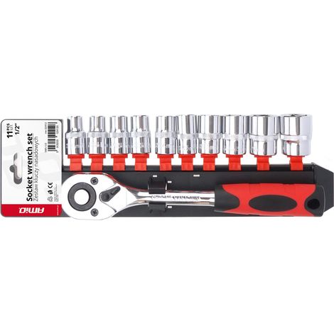 Juego de llaves de carraca de 11 piezas, 1/2" (10-24 mm) amio-02412