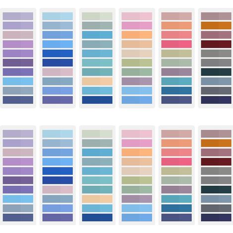 2400 x Adhesive Bookmarks, 12 Styles Bookmarks, Sticky Notes, Index Tabs, Writable Sticky Tabs for Home, School, Office (1/5)