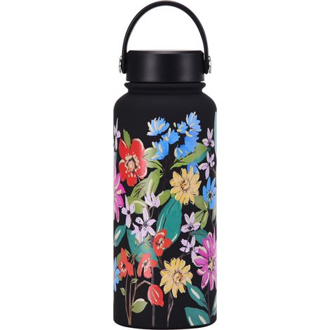 Gourde Isotherme 2025 Nouveau Modèle 1L Grande Capacité à Ouverture Large Pliable Sport Extérieur Femme (1/5)
