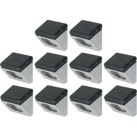 10x Taquet en alliage zingué avec revêtement plastique noir à visser Ø5mm à visser Support Etagère Meuble Placard (1/2)