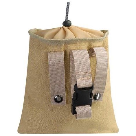 Sac de cueillette en toile - Dimensions 21x22 cm - Marron - Tissu Oxford et cuir - Cordon de serrage (1/5)