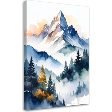 Cuadro en Lienzo Paisaje de bosque de montaña naturaleza 20x30 (1/5)