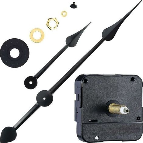 Moteur de Mouvement d'Horloge à Couple Élevé - Arbre Long avec Aiguilles de 7 Pouces (18cm) en Forme de Bêche