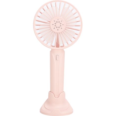 Petit ventilateur portable rechargeable par USB, mini ventilateur électrique de bureau ou de chevet universel F1 Rose (1/5)