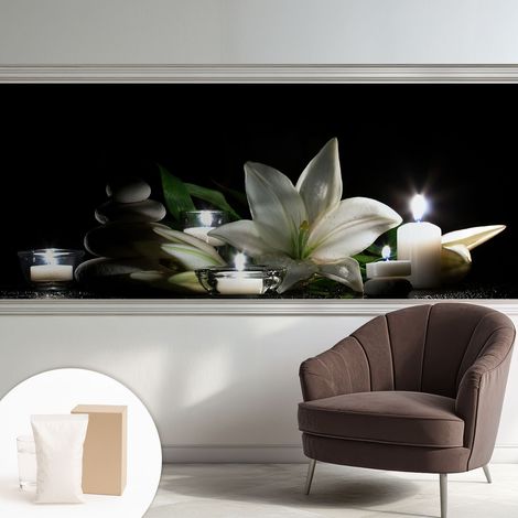 Papier peint intissé mural avec colle pour salon et chambre Décoration murale rapide - Colle incluse gratuite Scène relaxante 250x104 cm (1/5)