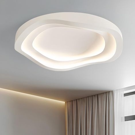 Plafonniers modernes, luminaires minimalistes à intensité variable plafonds avec télécommande, abat-jour en forme de créativité lustre de plafond pour salon chambre bureau couloir cuisine (C,60CM) (1/5)