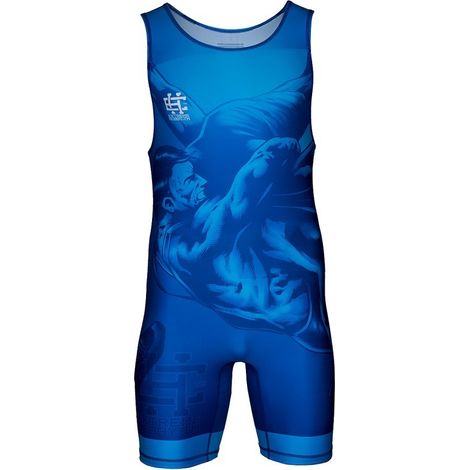 Extreme Hobby Wrestling-Trikot für Kinder, Wrestling-Blau, 140