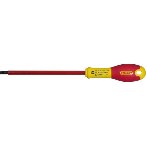 STANLEY 1-65-413 Cacciavite con Lama Isolata, 5.5 x 100 mm, Strumentisti (1/2)