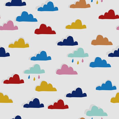 Joules Vliestapete Whatever the Weather White/Rainbow 10mx52cm