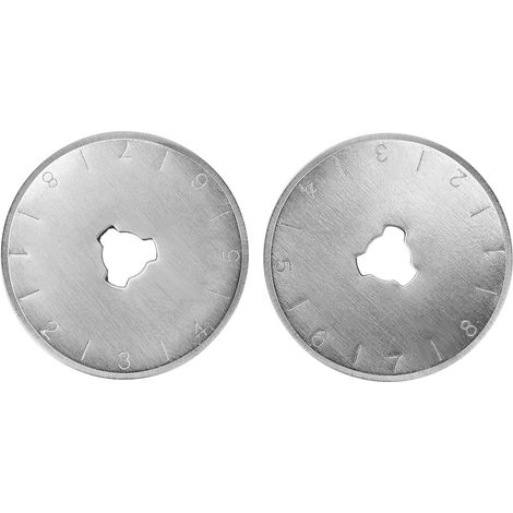 Lame De Coupe Rotative 28mm - Acier Haute Résistance - Pour Tissu Cuir Papier - Lot De 2 (1/5)