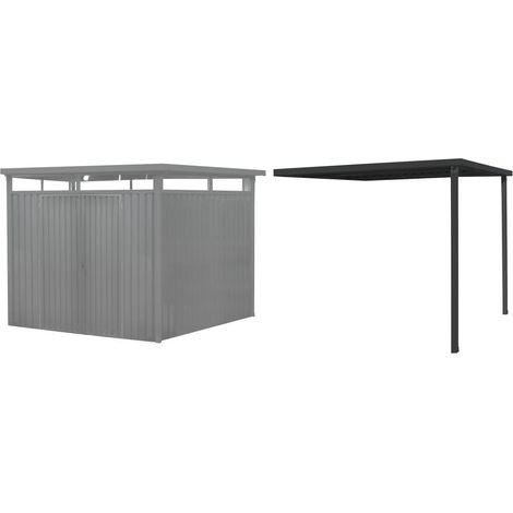 Seitenanbau zu Systemhäusern 286x245x226cm, anthrazit (1/3)