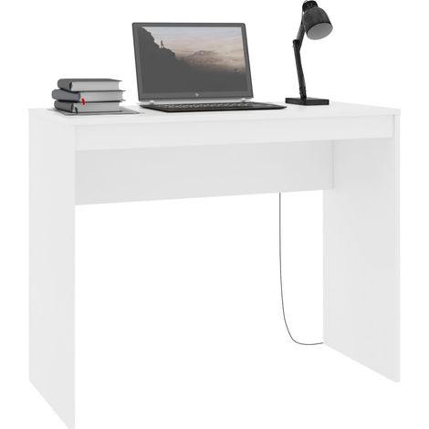 Bureau bois blanc Studano 90cm (1/5)