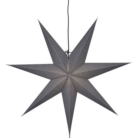 Papierstern "Ozen", grau, E14, 70 cm (1/4)