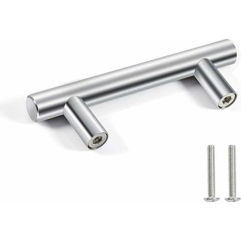 10 poignées - Poignées de porte en acier inoxydable argenté avec un écartement de 96 mm (1/5)