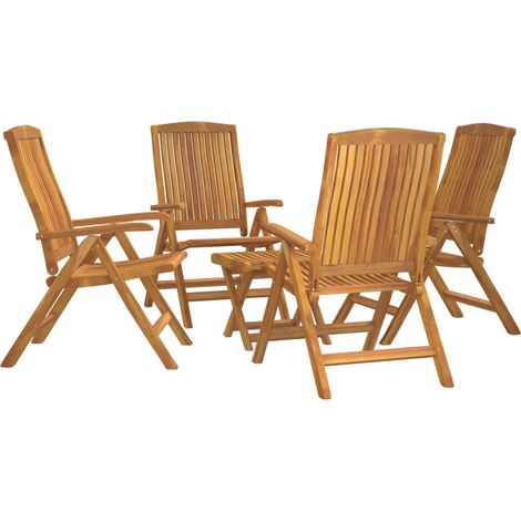 Set Salotto da Giardino 5 pz in Legno Massello di Teak vidaXL (1/4)