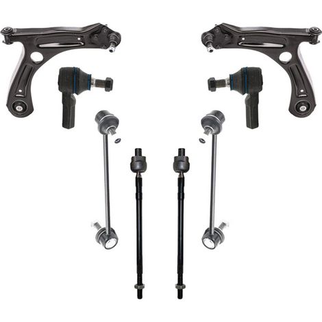 KIT BRACCIO OSCILLANTE 8 PEZZI COMPATIBILE CON SKODA FABIA IV (PJ3) 1.0 TSI / Kit Sospensione Completo OE/OEM / Bracci Oscillanti + Testine Sterzo / Sostituzione Diretta OEM