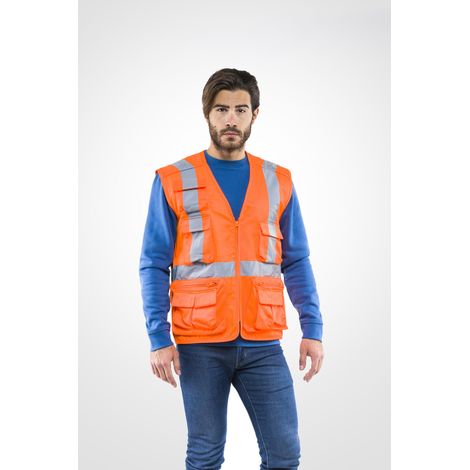 GILET STAR ALTA VISIBILITA' arancio