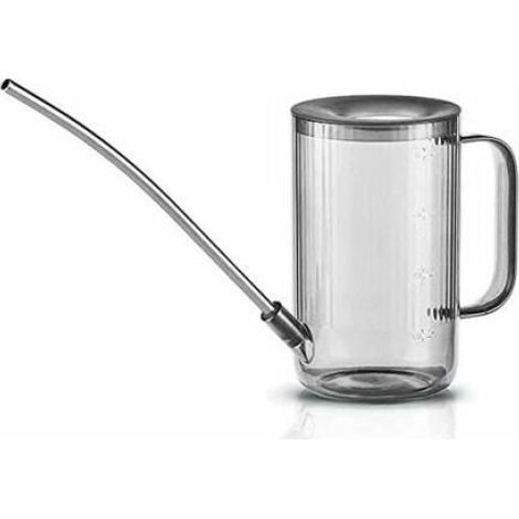 Arrosoir Long Nez Acier Inox, Petit Format pour Plantes d'Intérieur, Design Ergonomique Gris (1/4)