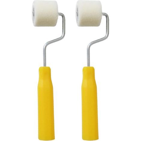 2 PCS Mini Rouleaux à Peinture Laine, Cheveux Courts Extra Petit Rouleau à Peinture, Rouleaux à Peinture, Petit Rouleau pour La Peinture Pour Les Détails Projets Pochoir, Largeur Du Rouleau 2cm (1/5)