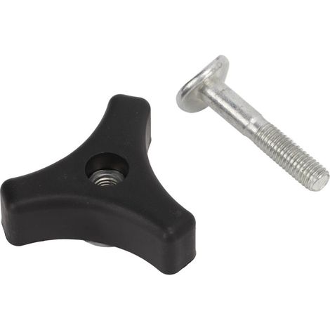 Boutons de tondeuse à gazon, bouton de poignée triangulaire de taille standard avec boulon à vis en métal pour coupe-herbe (1/5)