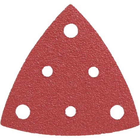 Feuille abrasive triangulaire - Radix - Pro - 82 x 82 x 82 mm - P60 - 6 trous (50 pièces) (1/2)