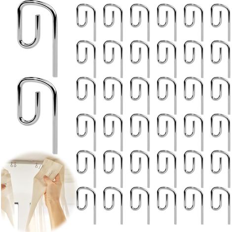 50 Crochets Rideau en Métal Forme Clip en Fer (1/5)