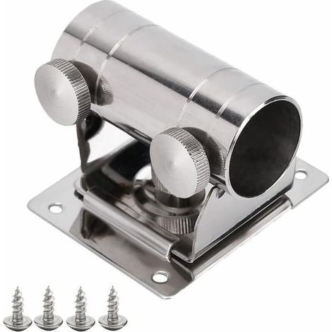 1 Support Parasol - Acier Inoxydable - Réglable Hauteur - Pour Balcon Jardin Terrasse - Diamètre Intérieur 2,9 cm - Compatible Mât 15 à 28 mm (1/5)