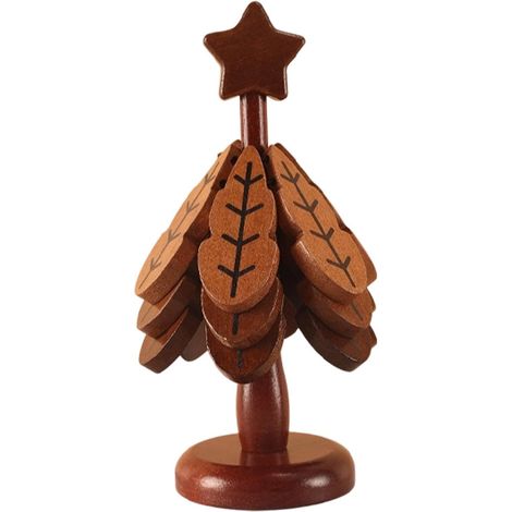 sous-Plats en Bois pour Plats Chauds Dessous de Verre Résistants à la Support de Plat Pliable de Cuisine Pour Comptoir Fête Boisson Tasse Automne Pendaison de (1/5)