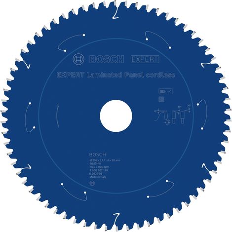 Bosch EXPERT Laminated Panel Circular Saw Blade 216 x2.1/1.4x30mm T66 2608902130 (1/5)