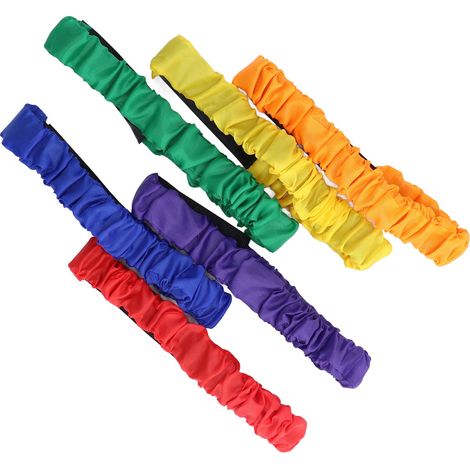 Bandes de course à 3 jambes pour 2 personnes, leggings élastiques en nylon coloré pour enfants, accessoires d'entraînement et d'expansion (1/5)