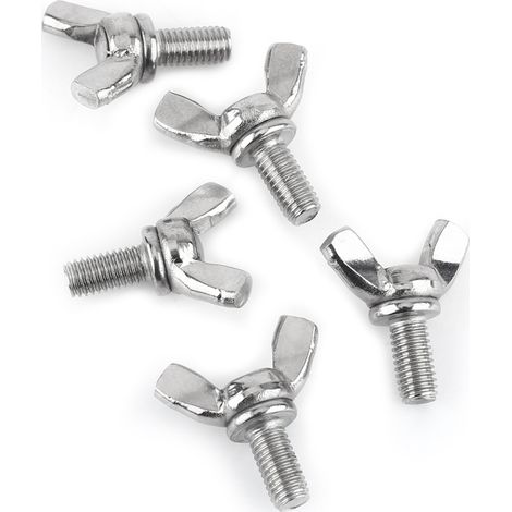 Lot de 5 vis papillon à ailettes en acier inoxydable 304 (M5 10 mm) (1/5)