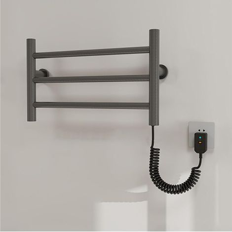 Porte-serviettes électrique spécial pour usage domestique, salle de bain d'hôtel, salle de bain, sans perforation, chauffage intelligent, séchage et stérilisation porte-serviettes (1/4)